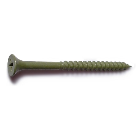 Midwest Fastener Deck Screw, #8 x 2-1/2 in, Steel, Flat Head, Phillips Drive, 20 PK 30584